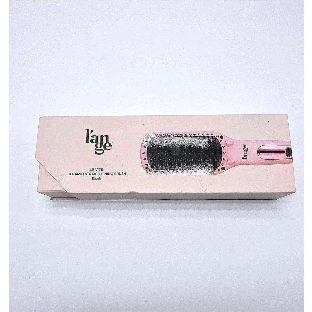 Lange Le Vite Ceramic Straightening Brush Blush Pink Hair Styling Tool‎